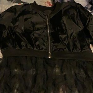 Top ruffle jacket black brand new